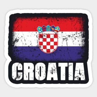 Croatia grunge distressed Flag Sticker